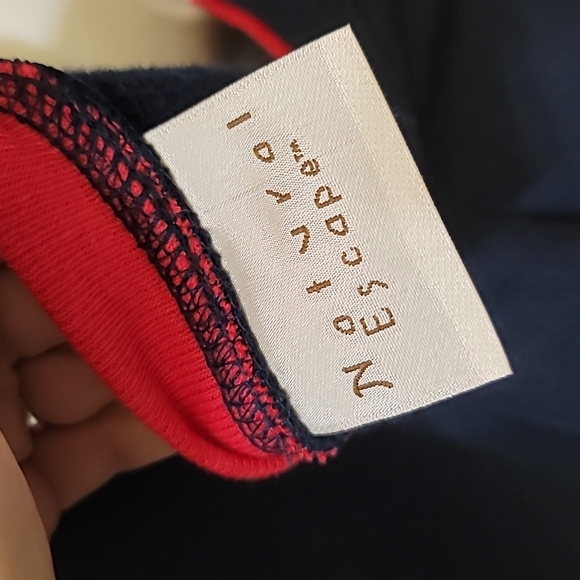 Vintage sweater snowman pullover navy blue embroidered fleece lined - Picture 4 of 4